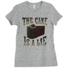 the cake is a lie Ladies Fitted T-Shirt