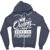 Queens Are Born In February Zipper Hoodie