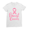 breast cancer pink ribbon Ladies Fitted T-Shirt