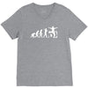 dj evolution funny music mixing djing disk jockey turntable V-Neck Tee