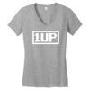 1 up funny video game Women's V-Neck T-Shirt