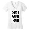 control alt delete Women's V-Neck T-Shirt