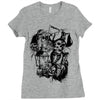 skull pirate Ladies Fitted T-Shirt