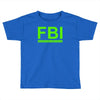 mens fbi print casual slim Toddler T-shirt