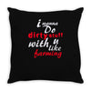 dirty stuff cool Throw Pillow