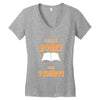 humor book t shirt Women's V-Neck T-Shirt