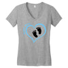 Baby Boy with Heart Any Name Customized Women's V-Neck T-Shirt