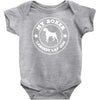my boxer is the world's largest lap dog Baby Bodysuit