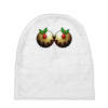 christmas pudding boobs funny Baby Beanies