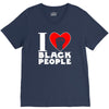 i love black people V-Neck Tee