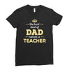 the best kind of dad raises a teacher. father's day gift for dad. Ladies Fitted T-Shirt