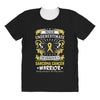 Never Underestimate the Strength of a Sarcoma Cancer Warrior All Over Women's T-shirt