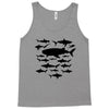 shark chart light blue t shirt Tank Top