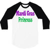 mardi gras princess 3/4 Sleeve Shirt