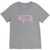 pig oink funny V-Neck Tee
