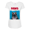 Jaws Parody Paws Maternity Scoop Neck T-shirt