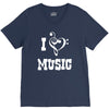 i love music V-Neck Tee