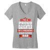 proud daughter dad Women's V-Neck T-Shirt