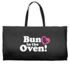 Bun in the Oven with Heart Baby Girl Weekender Totes