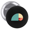 fibonacci golden ratio colorful Pin-back button