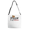 pizza is my valentine 56 Adjustable Strap Totes