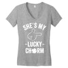 she's my lucky charm Women's V-Neck T-Shirt
