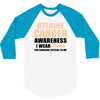 Uterine Cancer Awareness I Wear Peach For Some Special To Me 3/4 Sleeve Shirt