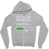 installing muscles please wait Zipper Hoodie