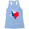 Eroded Texas Map With Flag Racerback Tank