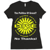 political the 80's 60's hippy anti capitalism Ladies Fitted T-Shirt