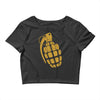 granate grenade waffe weapon krieg war pc game classic usa army Crop Top