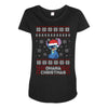 ohana christmas stitch Maternity Scoop Neck T-shirt