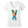 jake paul x colorful Women's V-Neck T-Shirt