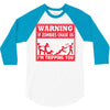warning if zombies chase us i'm tripping you 3/4 Sleeve Shirt