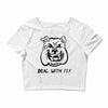 deal with it angry pitbul Crop Top