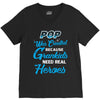 Pop Was Created because Grankids Need Real Heroes V-Neck Tee