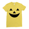 face pumpkin Ladies Fitted T-Shirt