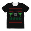 ugly dinosaur christmas All Over Women's T-shirt
