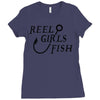 reel girls fish Ladies Fitted T-Shirt