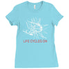 cycling rider gift bike tee life Ladies Fitted T-Shirt