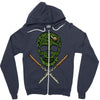 skull grass Zipper Hoodie