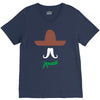 ladies sombrero  funny retro mexico mustache designer V-Neck Tee
