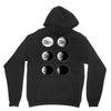 the phases of the moon of laika dog Unisex Hoodie