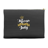 kings are born in july Accessory Pouches