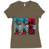 rock, paper, dragon Ladies Fitted T-Shirt