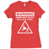 warning does not play well with others Ladies Fitted T-Shirt