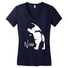 nico retro velvet underground in stock Women's V-Neck T-Shirt