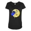 time travel to the moon Maternity Scoop Neck T-shirt