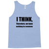 i think funny t shirt humor geek humor smart tee Tank Top