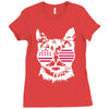 cat usa Ladies Fitted T-Shirt